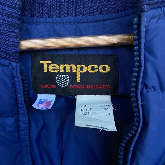 Vintage 1980's Tempco Goose Down Puffer Jacket Size Large - Picture 5 of 6